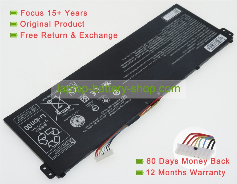 Acer KT.00304.012, AP18C4K 11.4V 4200mAh original batteries - Click Image to Close