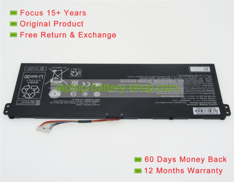 Acer KT.00304.012, AP18C4K 11.4V 4200mAh original batteries - Click Image to Close