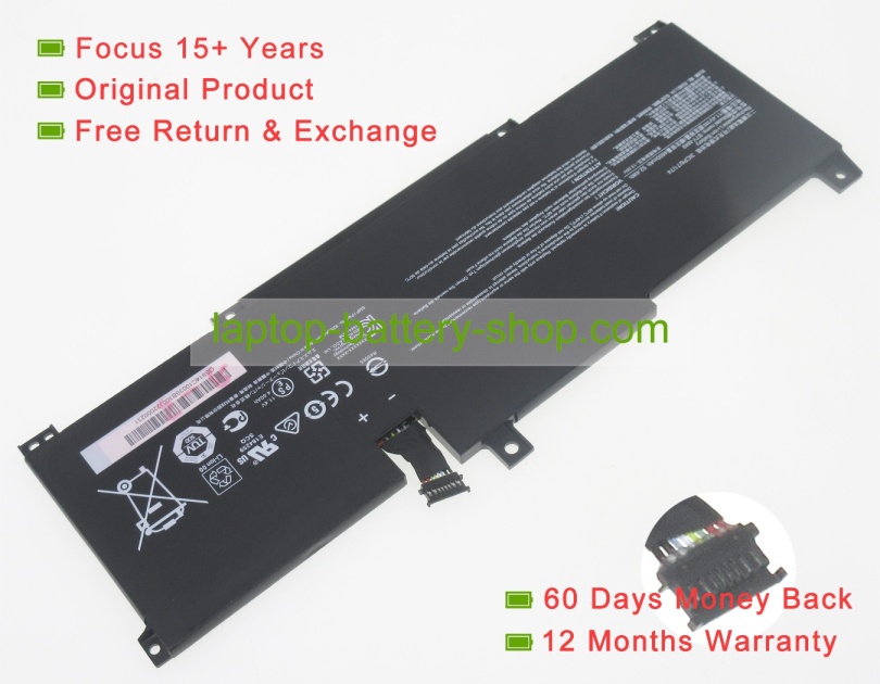 Msi MS-14D, MS-14C1 11.4V 4600mAh original batteries - Click Image to Close