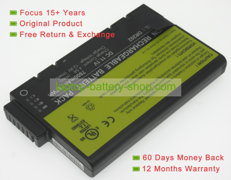 Samsung SL-202, DR202 11.1V 7800mAh original batteries - Click Image to Close