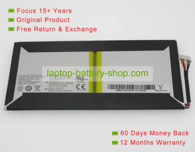 Other EG20-1S10400-T1T2, EG20-1S10400-G1A3 3.8V 10400mAh original batteries - Click Image to Close