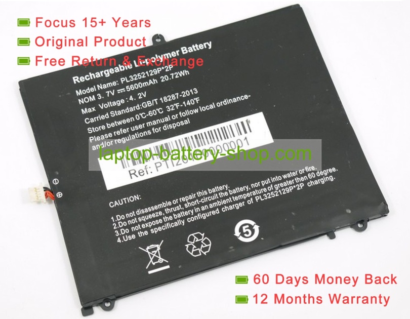 Irbis N10PL3453130P-2P, PL3252129P 2P 3.7V 5600mAh replacement batteries - Click Image to Close