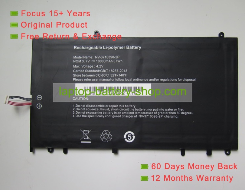 Haier PL329898P, NV-3710398-2P 3.7V 10000mAh original batteries - Click Image to Close
