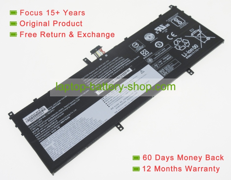 Lenovo L19C4PD1, L19D4PD1 7.68V 7820mAh original batteries - Click Image to Close