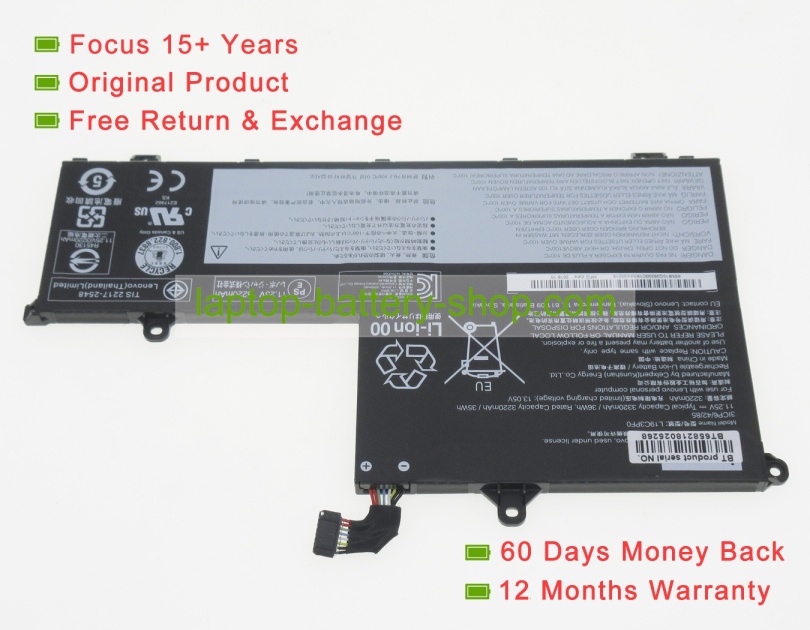Lenovo L19C3PF0, SB10W67303 11.25V 3320mAh replacement batteries - Click Image to Close