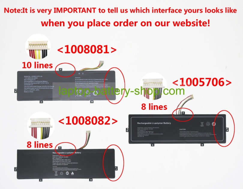 Jumper Z140A-SF, Z140A-SD 7.6V 4800mAh original batteries - Click Image to Close