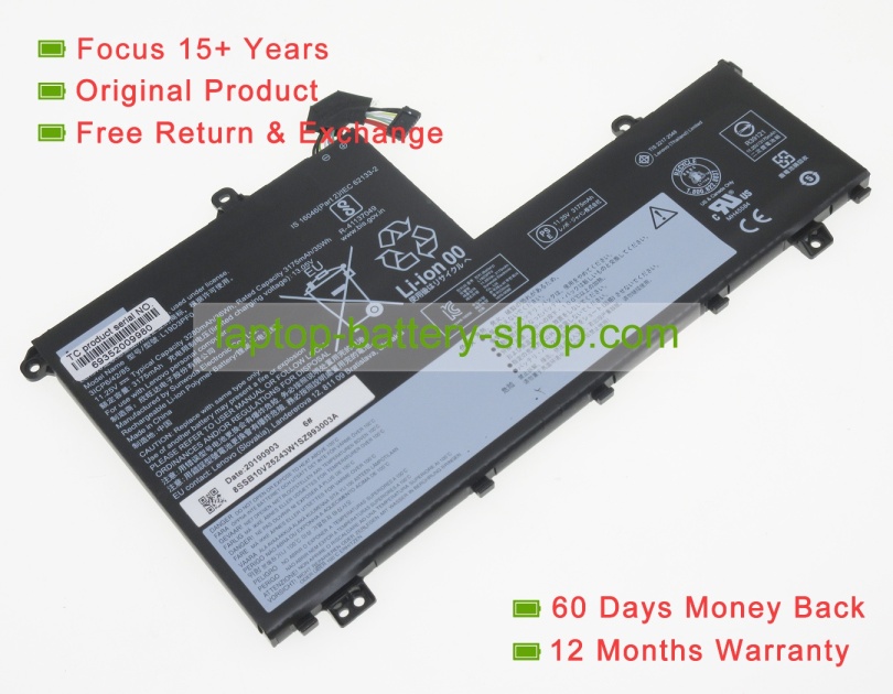 Lenovo SB10V25243, L19D3PF0 11.25V 3280mAh replacement batteries - Click Image to Close