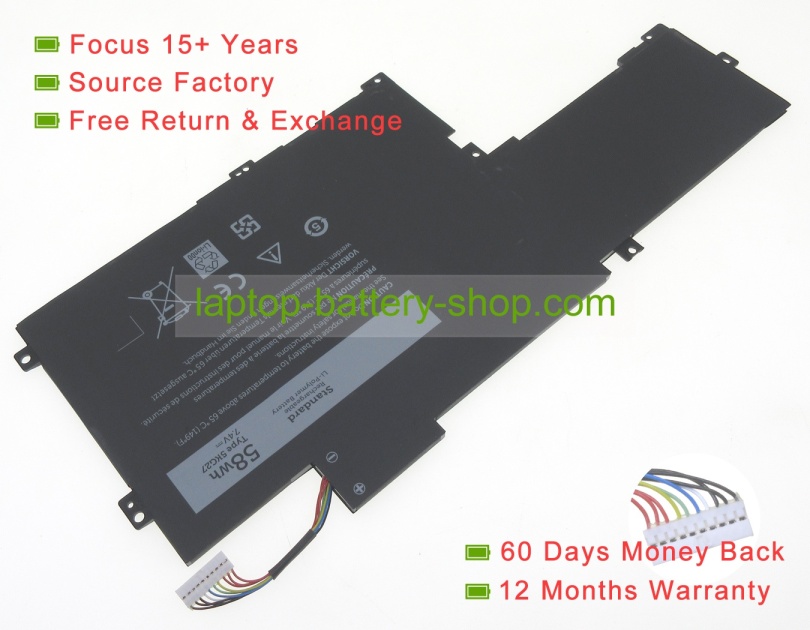 Dell 5KG27, C4MF8 7.4V 7486mAh replacement batteries - Click Image to Close