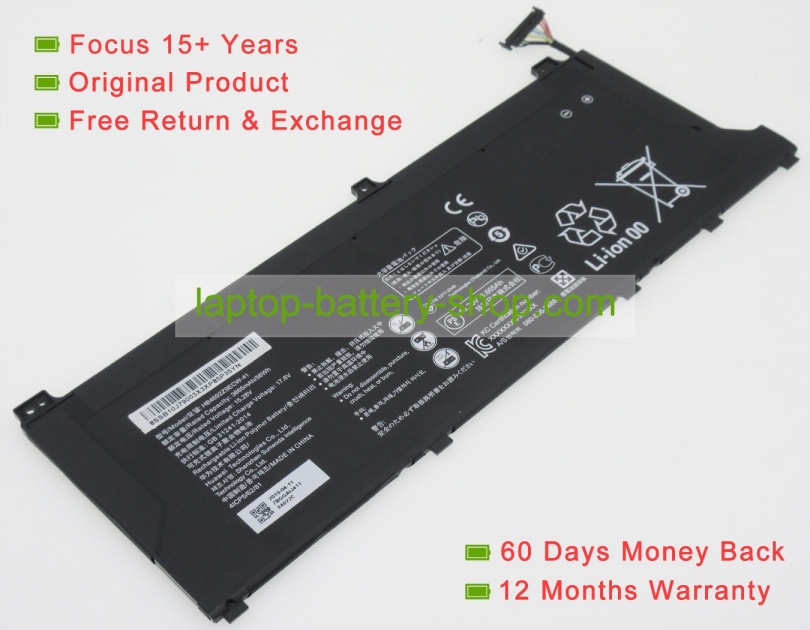 Huawei HB469229ECW-41, 4ICP5/62/81 15.28V 3665mAh replacement batteries - Click Image to Close