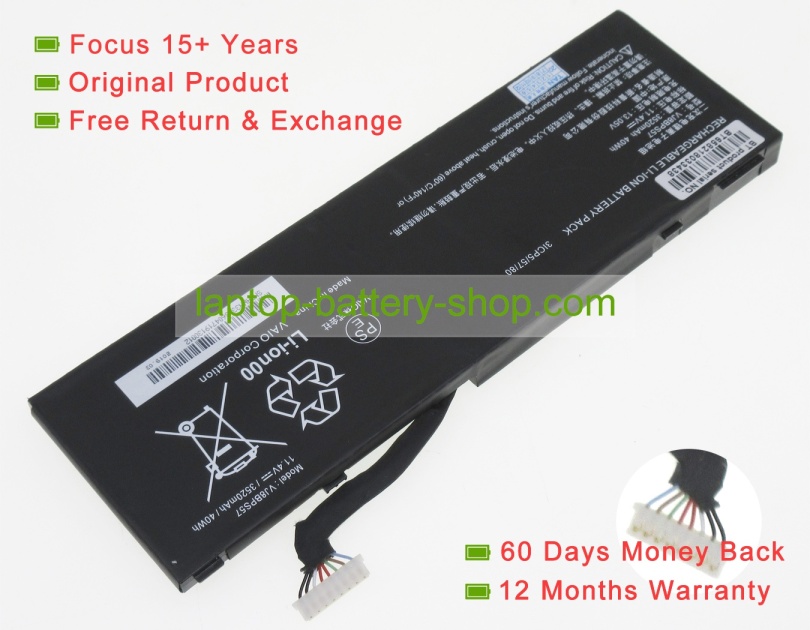 Sony 31CP5/57/80, VJ8BPS57 11.4V 3520mAh original batteries - Click Image to Close