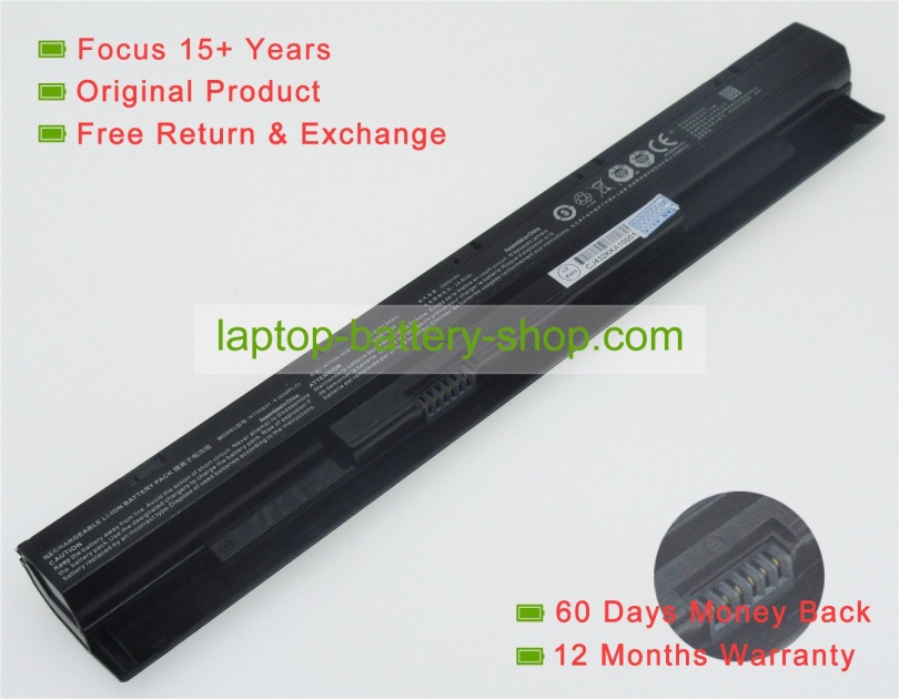 Clevo N750BAT-4, 6-87-N750S-31C00 14.8V 2950mAh original batteries - Click Image to Close