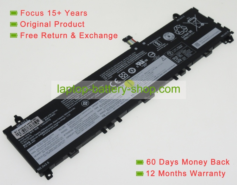 Lenovo 3ICP6/58/75, L18M3PFB 11.52V 3700mAh original batteries - Click Image to Close