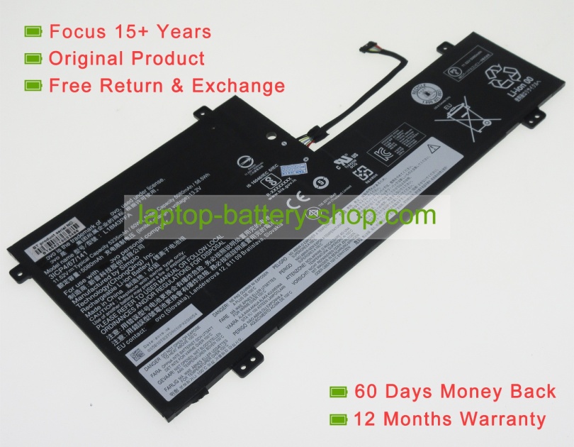 Lenovo L18M3PFA, 3ICP4/67/141 11.52V 5235mAh original batteries - Click Image to Close