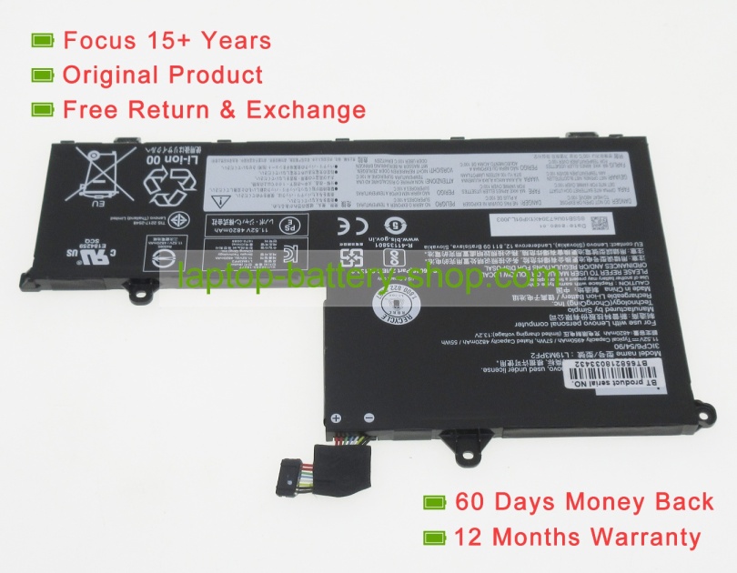 Lenovo SB10V25233, L19M3PF2 11.52V 4950mAh original batteries - Click Image to Close