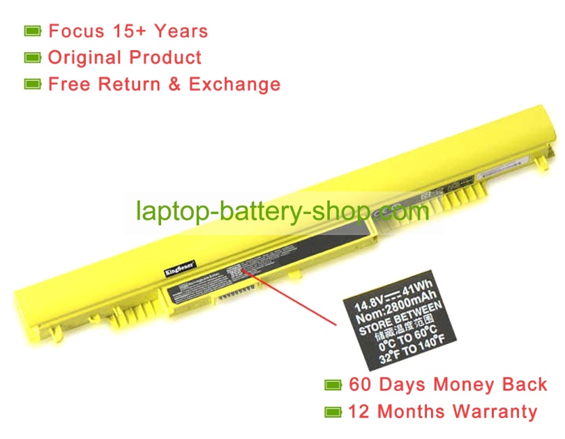 Hp HG04, HSTNN-PB6T 14.8V 2800mAh original batteries - Click Image to Close