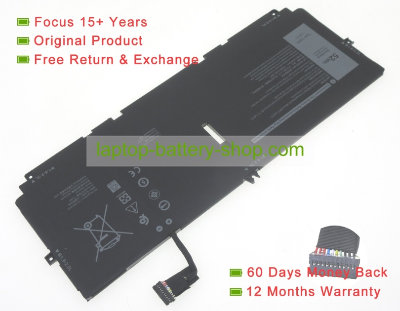 Dell P117G001, P117G002 7.6V 6500mAh original batteries - Click Image to Close