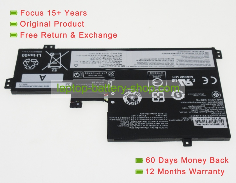 Lenovo 3ICP5/55/90, L19L3PG1 11.55V 4123mAh original batteries - Click Image to Close