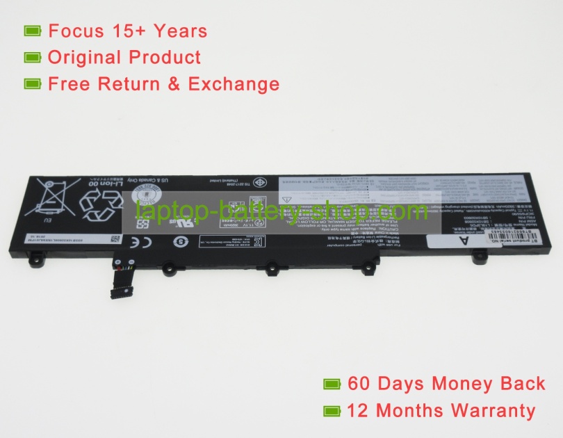 Lenovo SB10X02608, 5B10X02603 11.1V 4050mAh original batteries - Click Image to Close