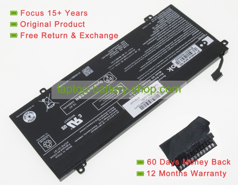 Toshiba 4ICP6/47/61, PA5366U-1BRS 15.4V 2480mAh original batteries - Click Image to Close