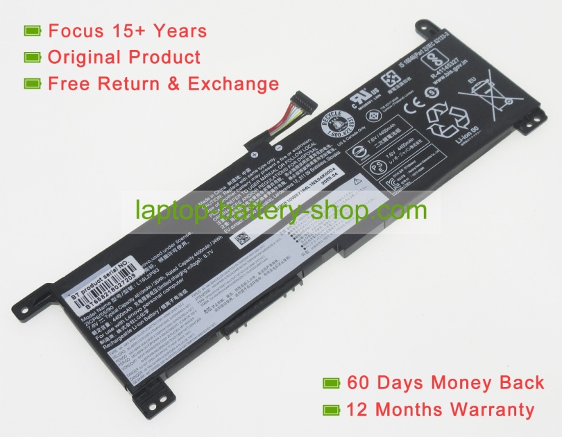 Lenovo SB10V25258, SB10V25259 7.6V 4610mAh original batteries - Click Image to Close