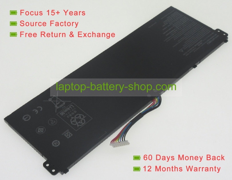 Acer KT.00205.005, 2ICP4/80/104 7.7V 4810mAh replacement batteries - Click Image to Close