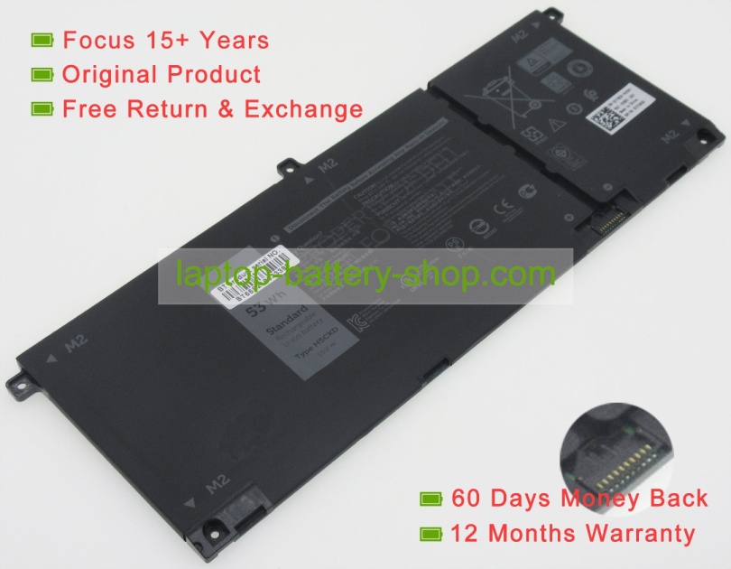 Dell H5CKD, 7T8CD 15V 3530mAh original batteries - Click Image to Close