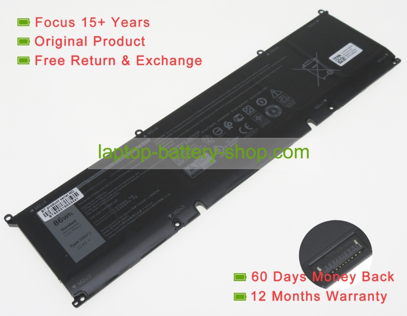 Dell 070N2F, P87F002 11.4V 7167mAh original batteries - Click Image to Close