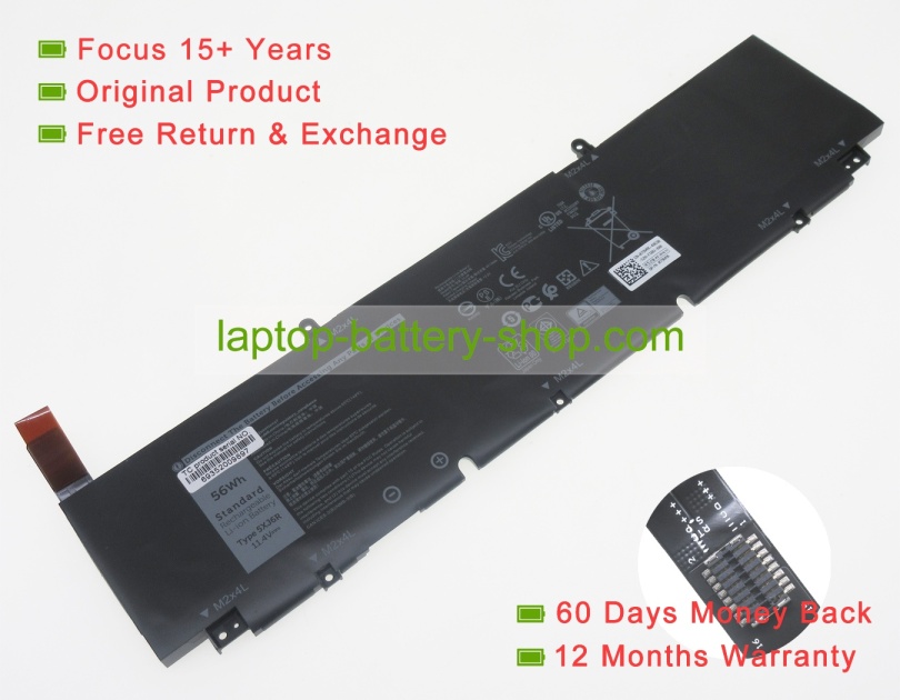 Dell TJ9YX, 5XJ6R 11V 4667mAh original batteries - Click Image to Close