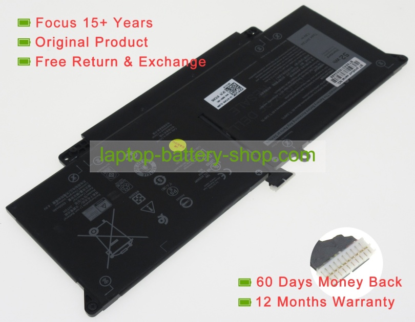 Dell XMT81, YY3GJ 7.6V 6500mAh original batteries - Click Image to Close