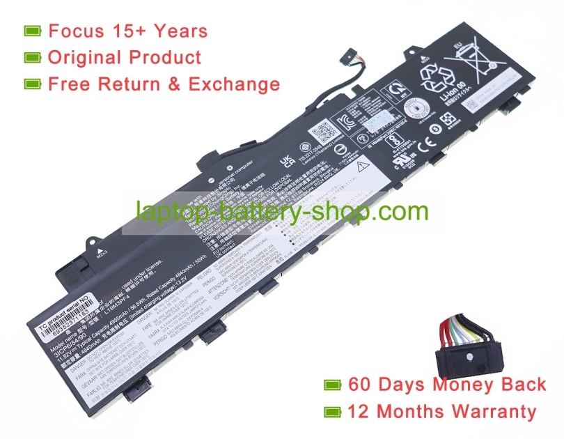 Lenovo SB10W86956, 5B10W86939 11.52V 4955mAh original batteries - Click Image to Close