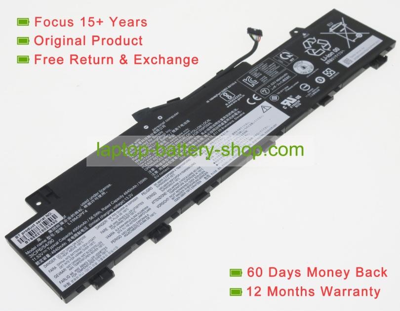 Lenovo SB10W86956, 5B10W86939 11.52V 4955mAh original batteries - Click Image to Close