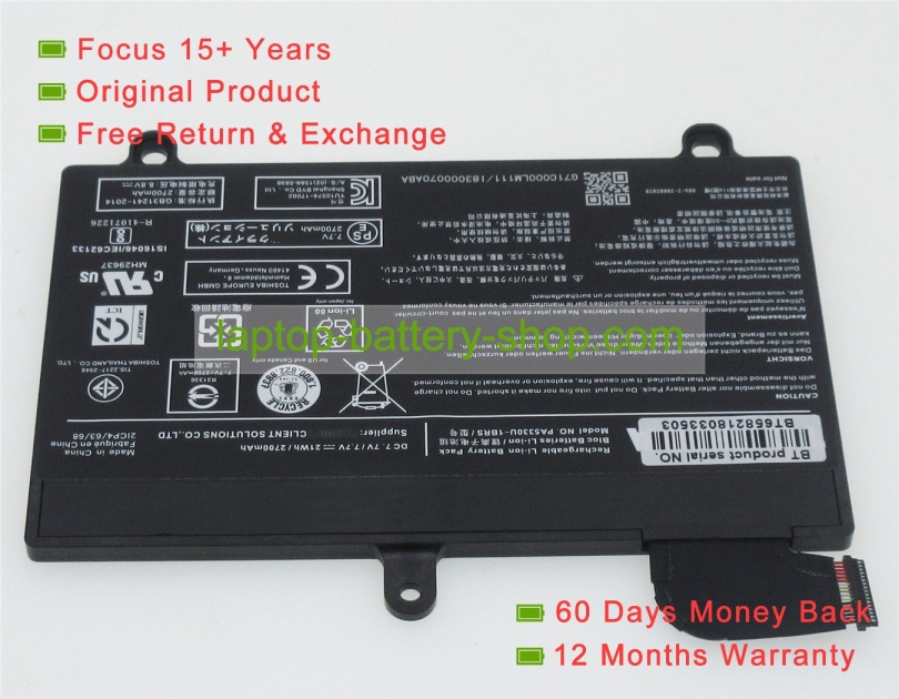 Toshiba PA5330U-1BRS, 2ICP4/63/68 7.7V 2700mAh original batteries - Click Image to Close