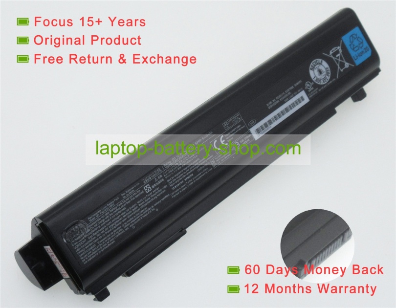 Toshiba PA5162U-1BRS, PA5163U-1BRS 10.8V 8100mAh original batteries - Click Image to Close