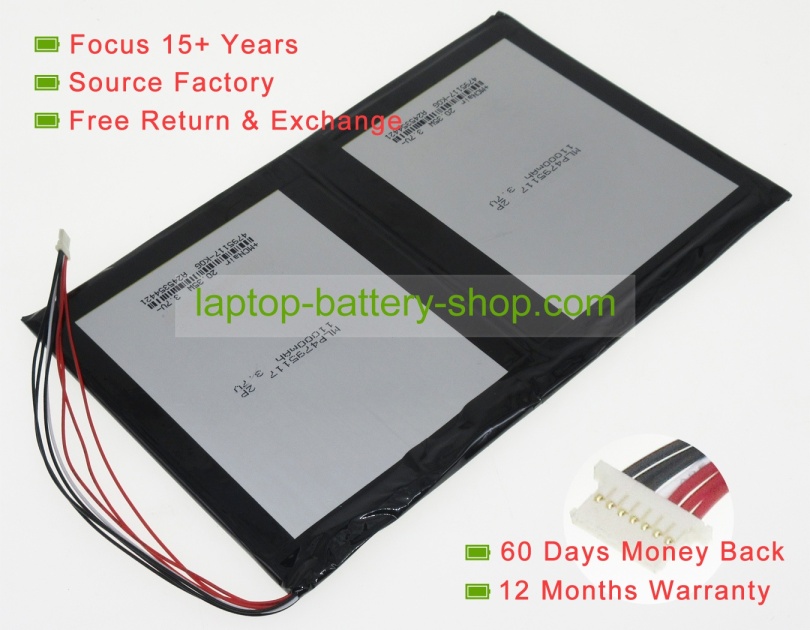 Other H-45110145P, MLP4795117 2P 3.8V 11000mAh replacement batteries - Click Image to Close