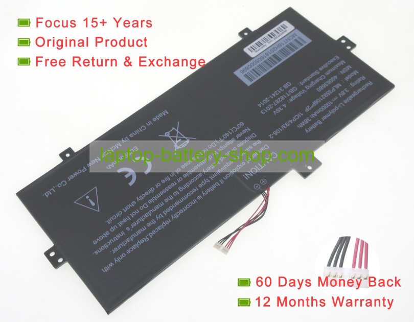 Medion PL3592106p, 1IC/93/106-2 3.8V 10000mAh replacement batteries - Click Image to Close