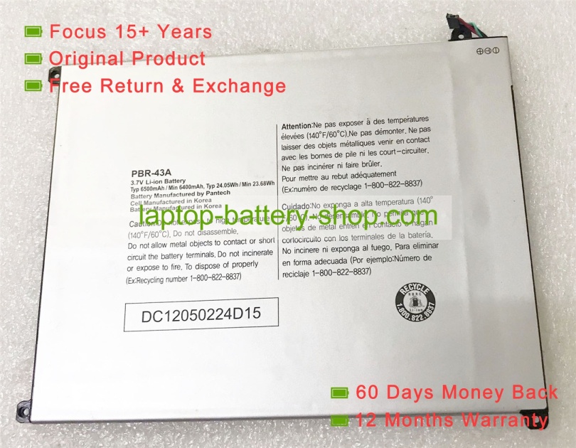 Other PBR-43A 3.7V 6500mAh replacement batteries - Click Image to Close