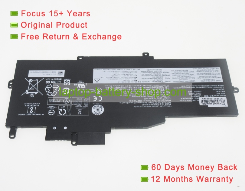 Lenovo 5B10W13963, L19M3P73 11.58V 4170mAh original batteries - Click Image to Close