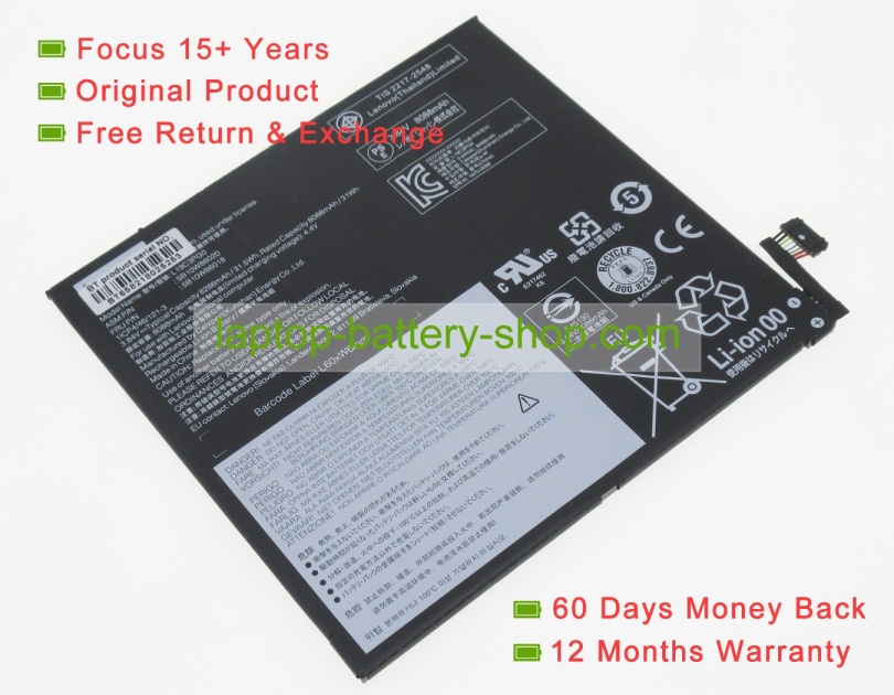 Lenovo L19C3PG0, SB10W86018 3.84V 8286mAh original batteries - Click Image to Close
