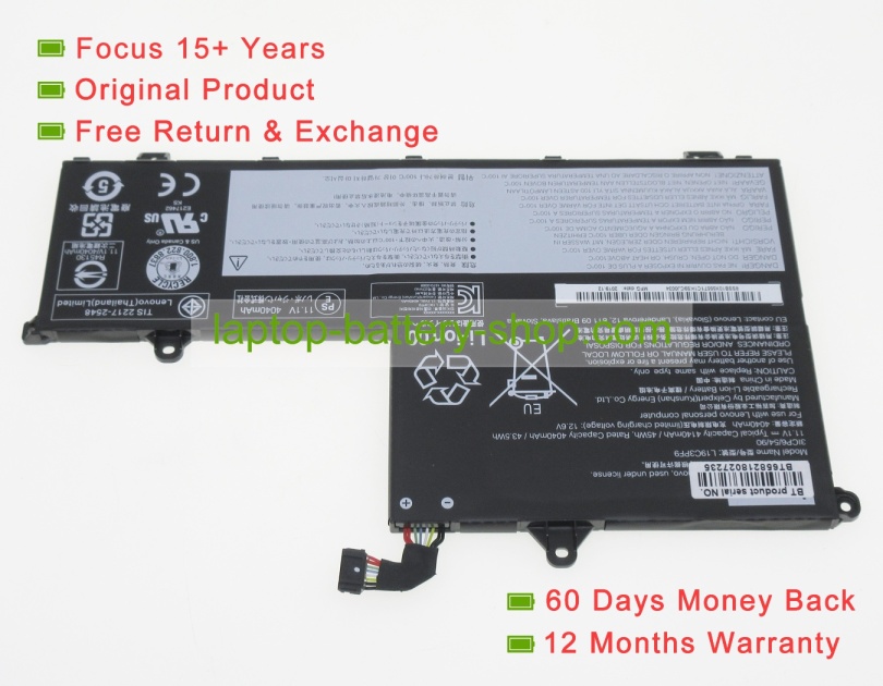 Lenovo 5B10X55570, 5B10V25238 11.34V 4000mAh original batteries - Click Image to Close