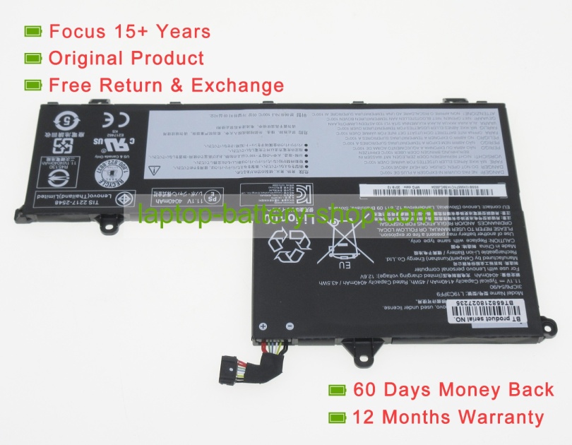 Lenovo 5B10X55570, 5B10V25238 11.34V 4000mAh original batteries - Click Image to Close