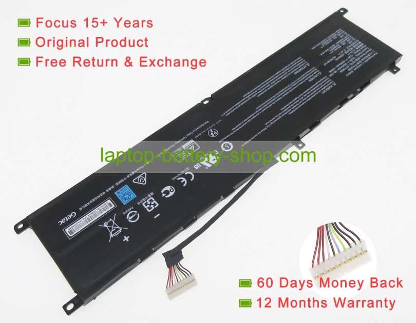 Msi 4ICP8/36/142, BTY-M6M 15.2V 6250mAh original batteries - Click Image to Close