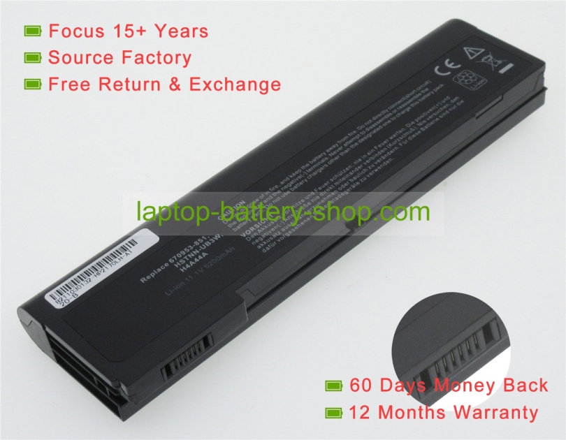 Hp HSTNN-OB3L, HSTNN-UB3W 11.1V 3740mAh replacement batteries - Click Image to Close