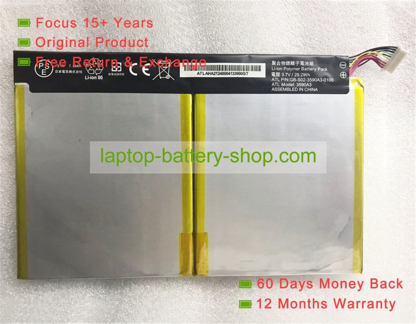 Sony GB-S02-3590A3-0100, 3590A3 3.7V 7880mAh original batteries - Click Image to Close