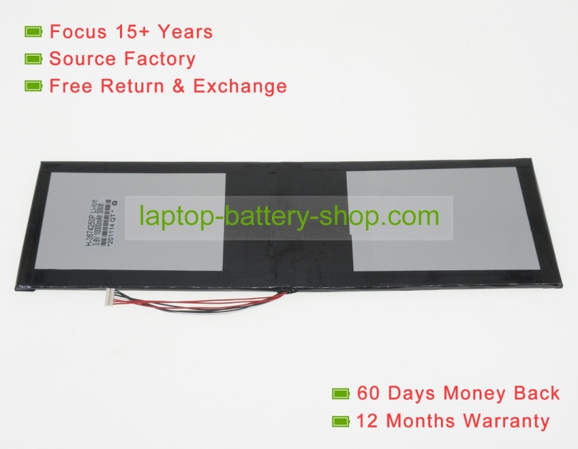 Irbis NV-3782117-2P, PL3782117P 3.8V 10000mAh replacement batteries - Click Image to Close
