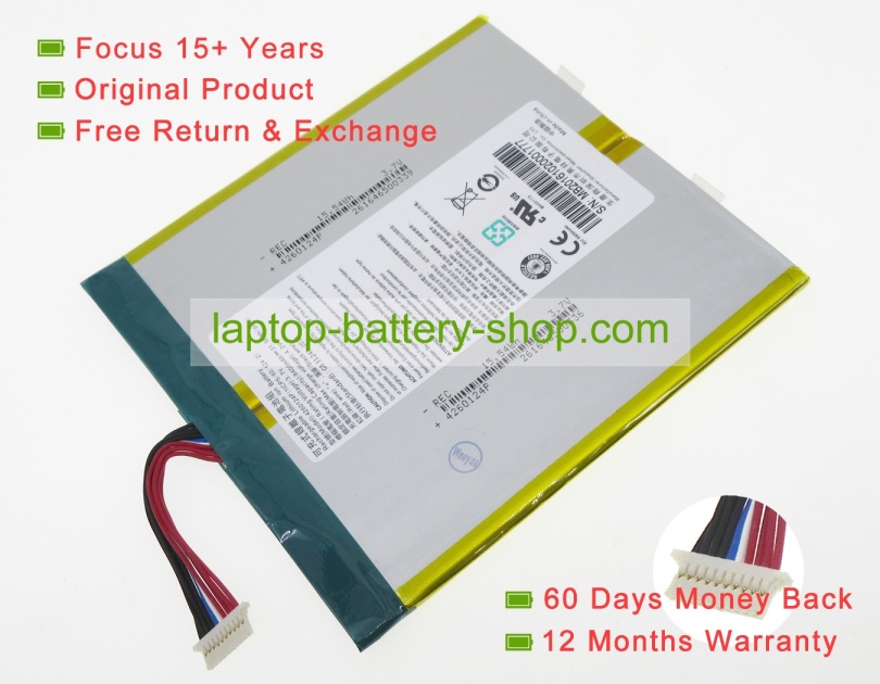 Acer 1ICP5/60/124-2, 4260124P 3.7V 8400mAh original batteries - Click Image to Close