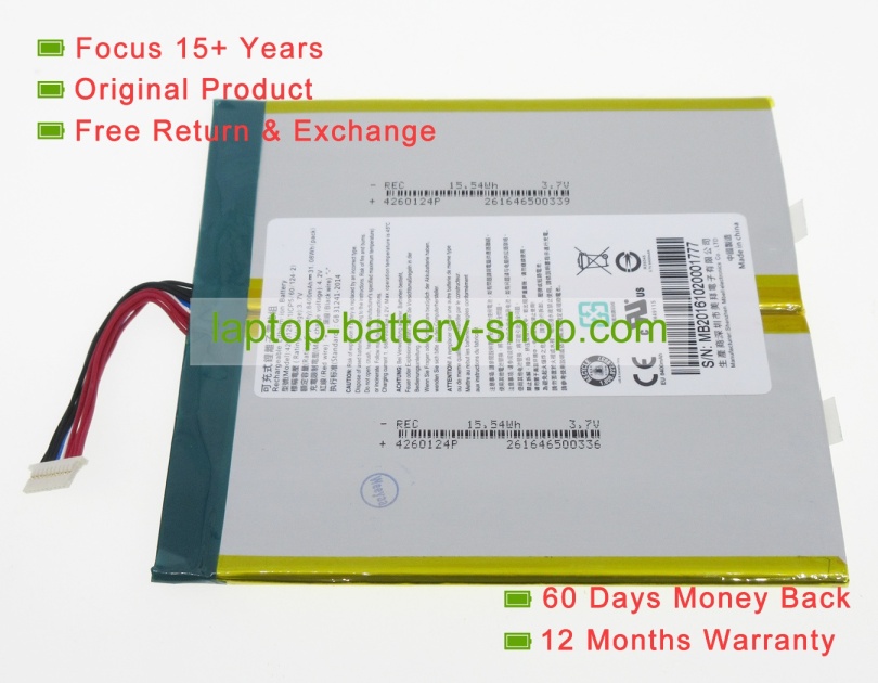 Acer 1ICP5/60/124-2, 4260124P 3.7V 8400mAh original batteries - Click Image to Close