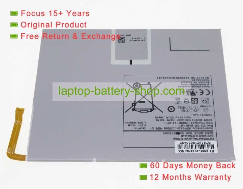 Samsung EB-BT875ABY 3.8V 8000mAh original batteries - Click Image to Close