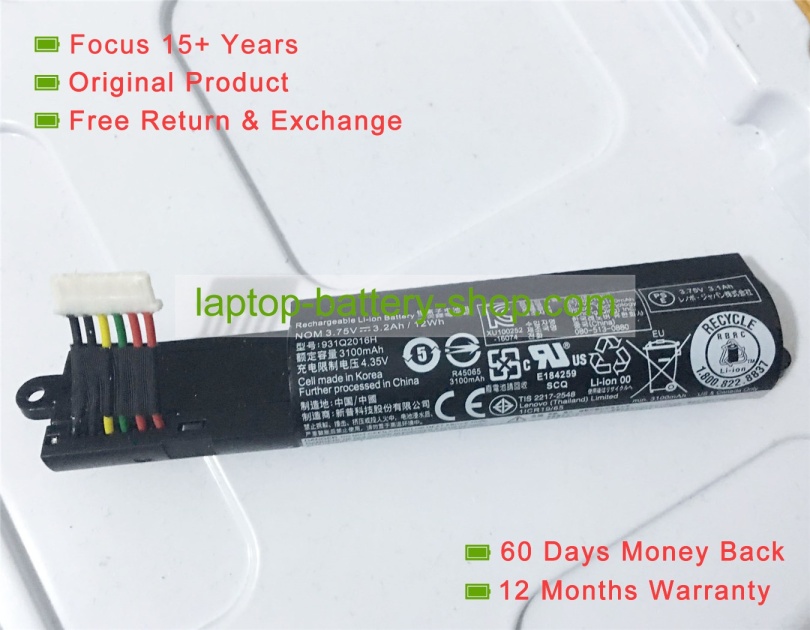 Lenovo 1ICR19/65, 931Q2016H 3.75V 3200mAh original batteries - Click Image to Close