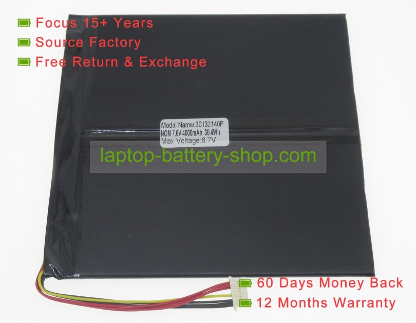 Chuwi 30132140P, NV30140146-2S 7.6V 4000mAh replacement batteries - Click Image to Close