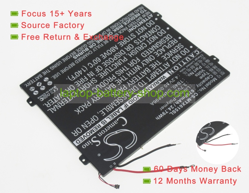 Motorola TB40, L-L-L DC110510 3.7V 6700mAh replacement batteries - Click Image to Close